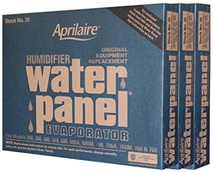 Generic 3 PACK Original Replacement Aprilaire # 35 HUMIDIFIER Water Panel Evaporator FILTER Pack of 3 Pads 600 700 760, WHITE