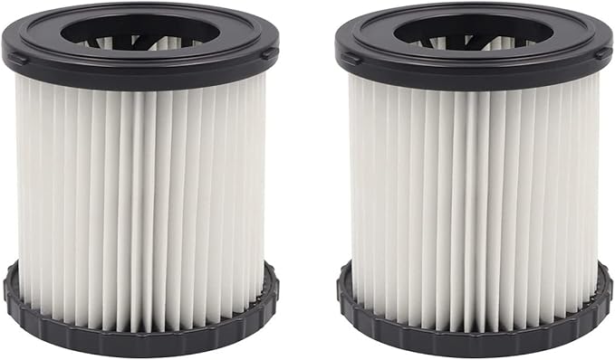 2 Replacement DCV5801H Wet/Dry HEPA Filters. Compatible with Dewalt DCV580 & DCV581H