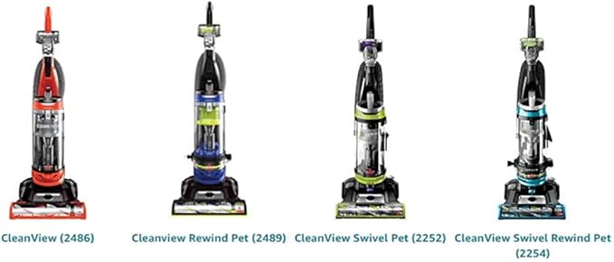 4 pack Vacuum Cleaner Filter Compatible With Bissell 2252 2486 2489 24899 27909 2254 1214 CleanView Rotary Vertical vacuum Cleaner Replacement Part Number #1608225