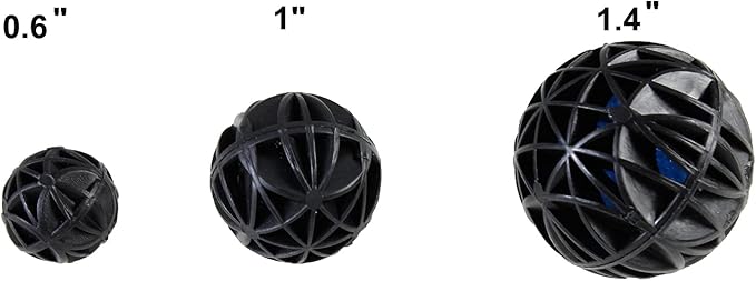 AQUANEAT Aquarium 1" Bio Balls 100pcs for Fish Tank Pond Canister Filter Media
