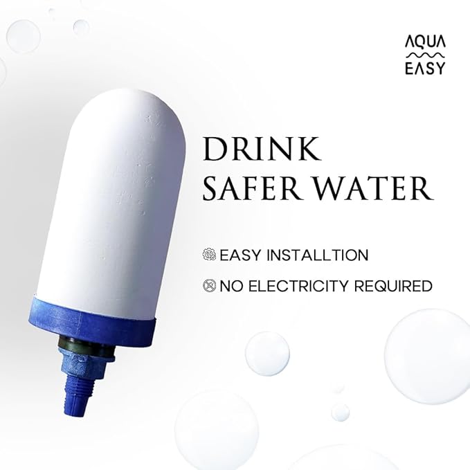 AquaEasy 4 Inch Ceramic Water Filter Candles (Pack of 2) Replacement Filter for Gravity water filtration system | Household Water Bucket Filtration System | Suits all major brands |