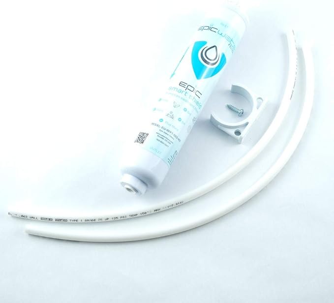 Epic Smart Shield | Sediment Filter Kit | In-Line | 5 Micron | 3/8 Pushfit | Dirt, Rust, Sand, Silt, Debris, Clay, Organic Matter, Fine Particulate