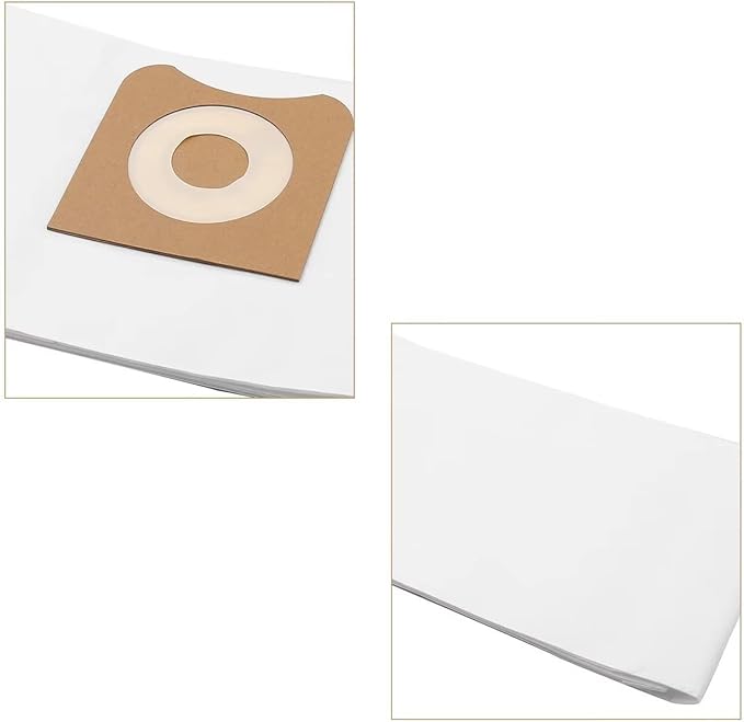 2 Pack VF3500 Filter Replacement for Ridgid Portable Vac 3-4.5 Gallon Wet Dry Vacuums + 4 Pack VF3501 Filter Bags (6 Pack)