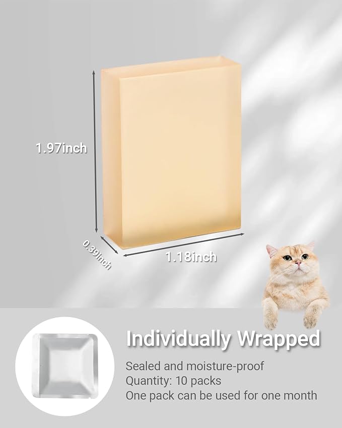 10 Packs Cat Litter Deodorizer Compatible with Meowant Self-Cleaning Cat Litter Box, Pet Deodorizer Odor Eliminator, Cat Litter Odor Control,Odor Removing Gel Suitable for MW-SC01/MW-SC02/LB02