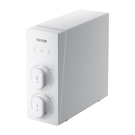 VEVOR Reverse Osmosis System, 400 GPD 8-stage Tankless Reverse Osmosis Water Filter, Certified Under Sink Water Filtration System, 2:1 Pure to Drain, Reduces TDS, Lead, Chlorine, Bad Taste, Odor