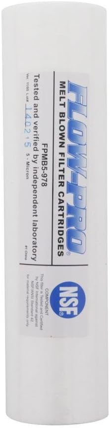 Watts 05 Micron Flow-Pro Melt Blown 2.5" X 9-7/8" Sediment Replacement Filter Cartridge -FPMB5-978