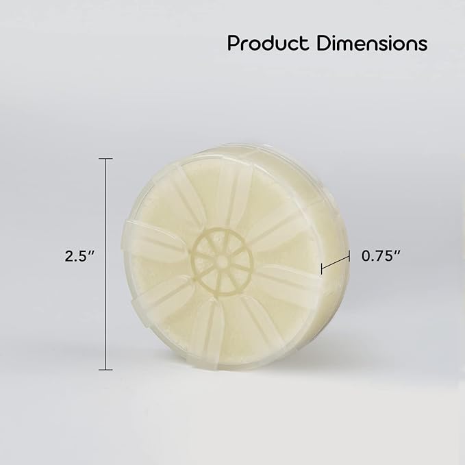 Vitamin C Filter for Barumi Pluo Handheld Showerhead - Unscented | 3-Pack, Pure Vitamin C, Moisturizes Skin and Hair, Removes Chlorine and Impurities from Tap Water, Filters Rust, Easy Installation