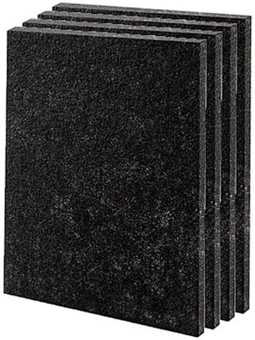 CFS – Pack of 4, Premium Additional Odor Control Carbon Pre-Filter for Air Cleaners – Fresh & Filtered Air for Indoor and Home – Carbon Air Filter Sheet – 12.4" x 16" – Black