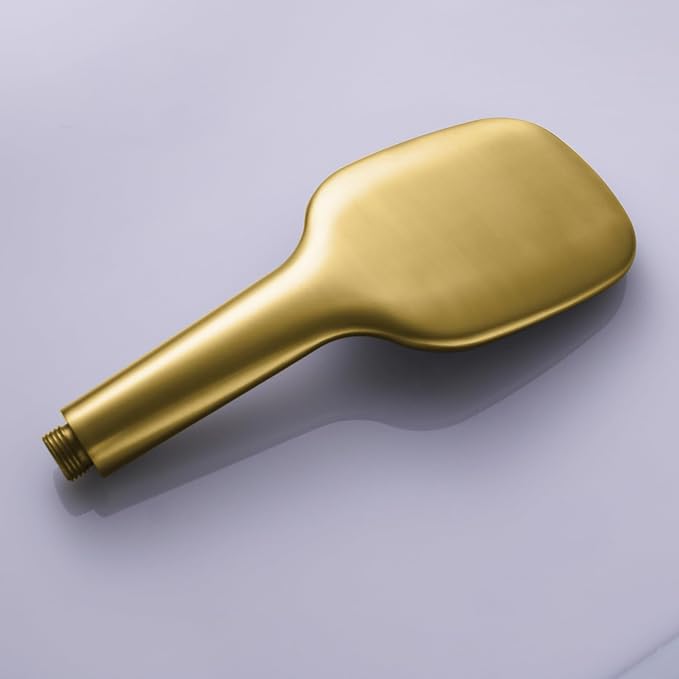 Brushed Gold Shower Head Sprayer with 59 Inch Hose And Bracket Wall Mount Handheld Showerheads SUS304 Stainless Steel Handheld Shower Wand Single Function Shower Set