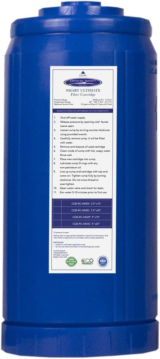 SMART Replacement Filter | 4-5/8" x 9-3/4" SMART Ultra Cartridge | CQE-RC-04028 | Crystal Quest