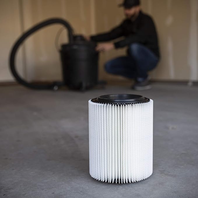 Replacement Filter for Craftsman and Ridgid Shop Vacs Part #s 9-17816, 9-17912 & Part #s VF4000, VF5000, 4 Pack, Deluxe Fine Particle Filter