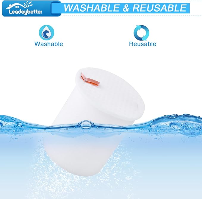 Leadaybetter Filter Replacement for Shark Rotator Pro Lift-Away NV500, NV501, NV502, NV505, NV552, NV642, UV560, ZU780, ZU782, ZU785. Compare to Part # Xff500 Xhf500, 2 + 4 Foam & Felt Filters