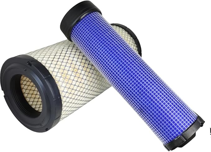 Air Filter Set P828889 P829333 AT171853 AT171854 110-6326 110-6331 46562 46569 222421A1 222422A1 RS3544 RS3545 Compatible with John Deere Kubota Case New Holland Backhoe Loader Tractor 5103 5203