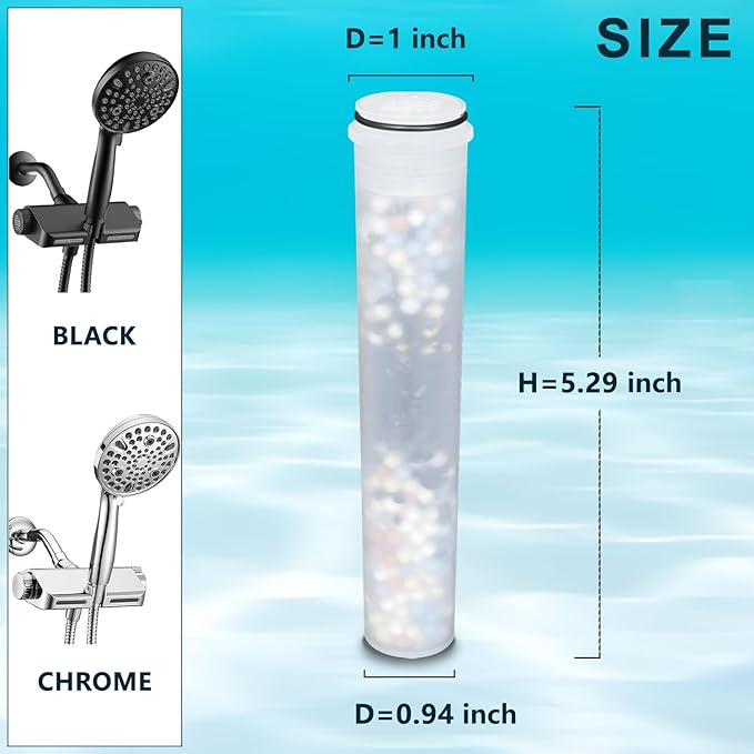 Shower Head Filter Replacement Cartridge for MakeFit Filtered Shower Head with Handheld Combo-SSJ731/SW9730 (2PACK)