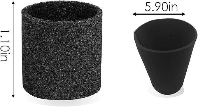 VF4000 Filter Replacement for Ridgid Shop Vac Filters 5-20 Gallon Ridgid Vacuum Filter 6-9 Gallon Husky Vacuum, with 3 Foam Sleeve 2 Filter