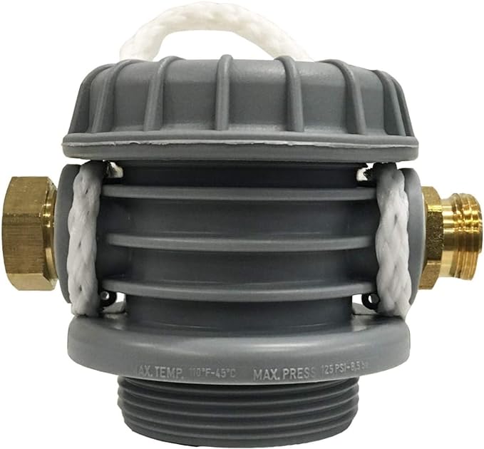 On The Go OTG4-VM-DBLSOFT Portable Compact Double Standard 16,000 Grain Water Softener with Drinking Water Safe Brass Fittings (NOT made in China, assembled by U.S. Workers in Indiana