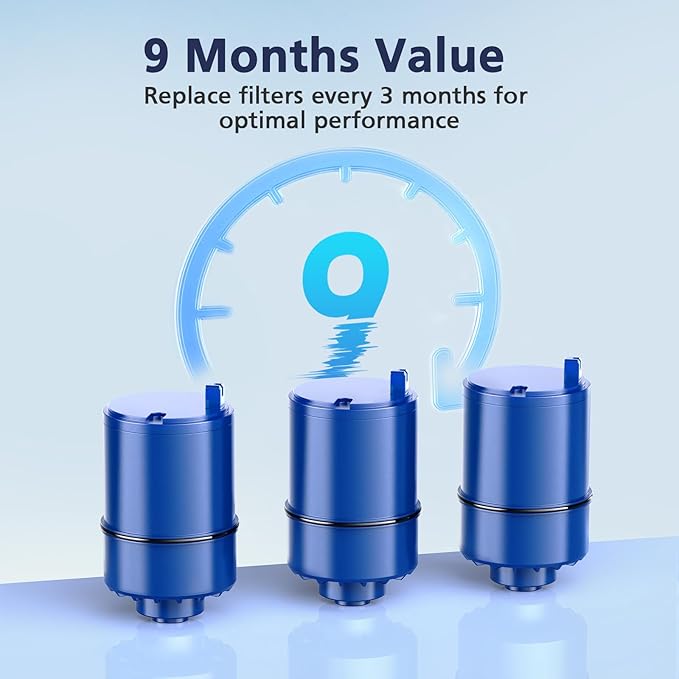 3 Pack Water Filter Replacement Compatible with All PURยฎ, PURยฎPLUS Faucet Filtrat-ion Systems, Purยฎ RF-9999ยฎ Faucet Water Filter, High Efficiency Filtration and 18-Month Value, NSF Certified, Blue