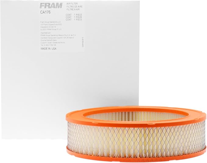 FRAM Extra Guard CA176 Replacement Engine Air Filter for Select GMC, Chevrolet, Pontiac, Checker and Volvo Models, Provides Up to 12 Months or 12,000 Miles Filter Protection