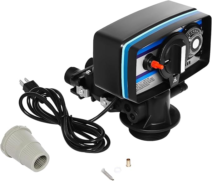 Whole House Water Softener Valve, 5600SM Flow Type Digital Control Valve for Water Softeners, 110V Automatic Operating Digital Timer Filter Control Head Valve Water Filter Softeners Resin