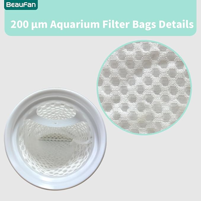 6 Pack 4 Inch 150 Micron Honeycomb Filter Socks Compatible with Waterbox Marine X 60.2, 90.3, and 110.4, Aquarium Filter Sock 3D Honeycomb Design Filter Sock, 4 Inch Ring by 11.8 Inch Long