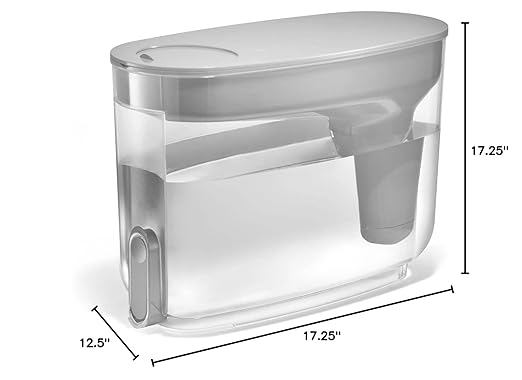 LifeStraw Home – Water Filter Dispenser, 18-Cup, Pebble, BPA Free Designed for Everyday Protection Against tap Water contaminants Including Bacteria, parasites, microplastics, Lead, Mercury