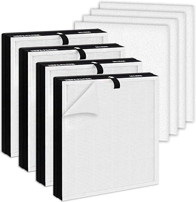 HY4866 Replacement Filter Compatible with MORENTO and WESTHEY HY4866 Air Purifier, YIOU M1 Air Purifier Replacement Filter Enhanced Version HY4866 Genuine Air Purifier Filters 4 Pack