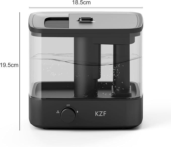 2.3L Top-Fill Cool Mist Humidifier – Whisper-Quiet, Up to 30 Hrs Runtime, Auto Shut-Off, Ideal for Bedroom, Baby Nursery & Plants