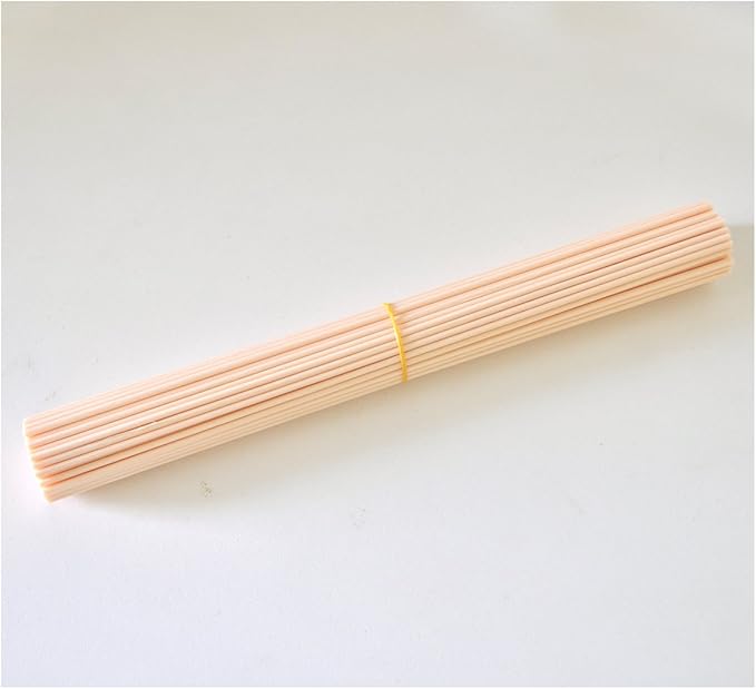 100 Pieces Fiber Reed Diffuser Replacement Refill Sticks (8" x 3mm, Beige)
