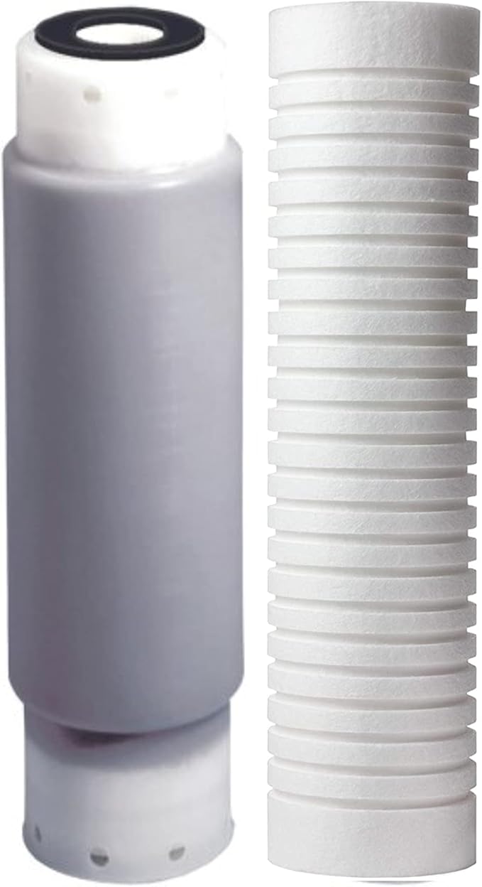 LWH-D Replacement Filter Set - Whole House 2 Stage Sediment - Rust & CTO Filters - 2.5" x 10 - Interchangeable with AP117 & AP110 Filter Models