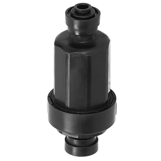 1/4in Irrigation Filter with Stainless Steel Strainer Quick Connect Filtration System for Courtyards Gardens Black 3.9x1.6in