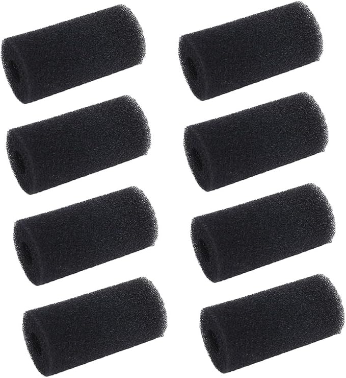 8 Pack Pre-Filter Sponge Aquarium Pre Filter Foam Rolls 0.6” Intake Replacement Sponges for Fish Tank Filter Accessories (1.6''Dx3.1''Hx0.6''Intake)