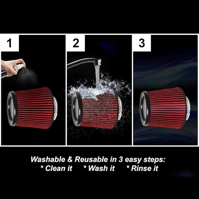 Kyostar Universal Green 3 Inch 76mm Air Intake Cone Filter Replacement Quality Dry Air Filter