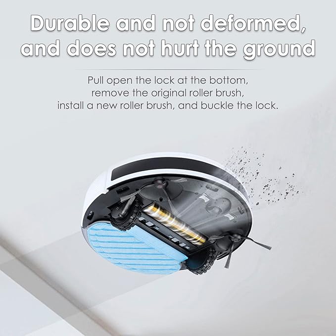 (4 Pieces) N10 Roller Brushes Main Brush Replacement Parts for Ecovacs DEEBOT OZMO N10 N10 Plus 920 950 T8 AIVI Max T9 T5 N5 N7 N8+ N8 Pro DX55 DX93 DJ65 Robot Vacuum