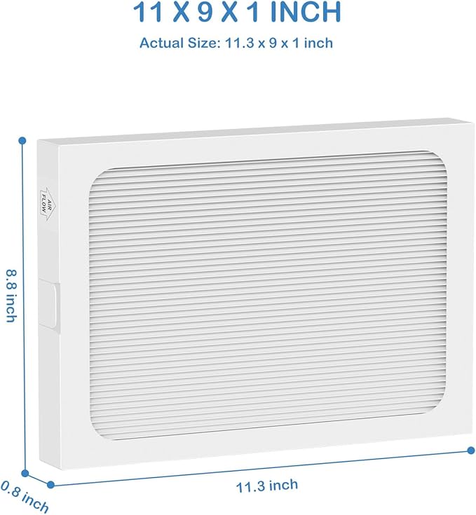 9 x 11 x 1 MERV 13 Replacement Dehumidifier Filter Compatible with Santa Fe Compact70, Ultra70, Element, Compact2, UA 65H dehumidifier Models, 5 Pack
