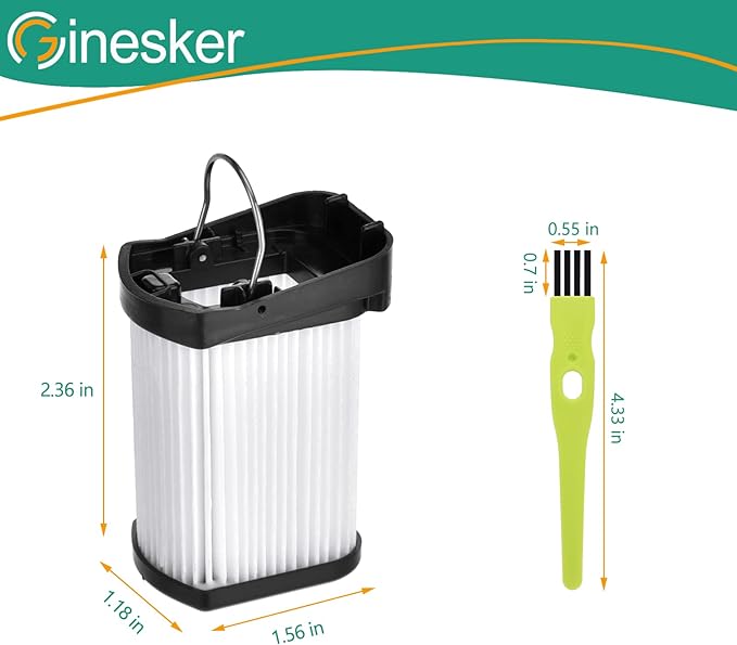 4 Pack Replacement Vacuum Filter for Shark WANDVAC POWER PET WV401BL WV401PK WV403BR WV410BL WV410GN WV410PR Cordless Handheld Vacuum, Fabric Filter Compare to Part # XFFWV400