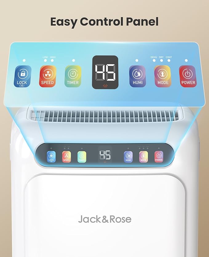 52 Pint Basement Dehumidifier with Drain Hose, 3.3ft, Dehumidifier for Bedroom and Bathroom, Most Efficient Energy Star 2024, 6L Water Tank, Maximum Applicable Area 4500 Sq.Ft