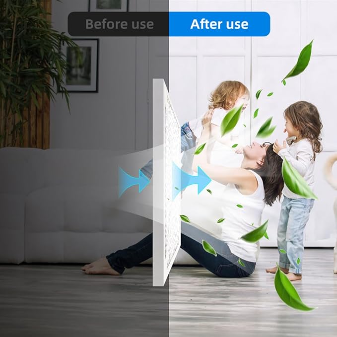 (6 Pack) 16x20x1 Furnace Air Filters, MPR 1900 & FPR 10, MERV 13 Pleated Air Filter (Actual Size: 16 3/4"x19 3/4"x3/4")