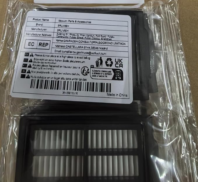 (6 Pack) Plus 405 Combo, Plus 505 Combo Replacement HEPA Filters for iRobot Roomba Plus 505 Combo robot, Plus 405 Combo, Plus 505, Plus 405, Vacuum Filters, Upright Filter, Canister Filter