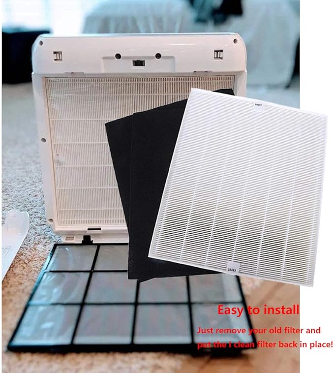 I clean Replacement Air Filter for Coway Airmega AP-1512HH and Airmega 200M Air Purifi-er, 2 Premium HEPA Filter and 4 Carbon Pre-Filters, Compared to Part # 3304899
