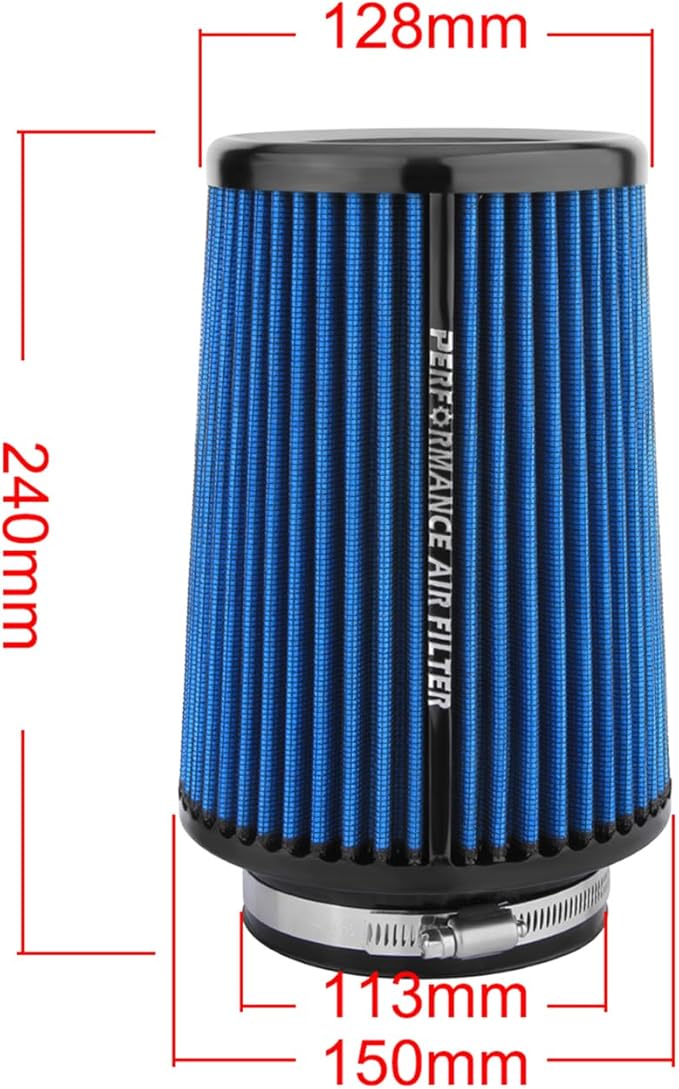 Dromedary Blue 3 3.5 4 inch Universal Cold Air Intake Filter 76mm 89mm 101mm