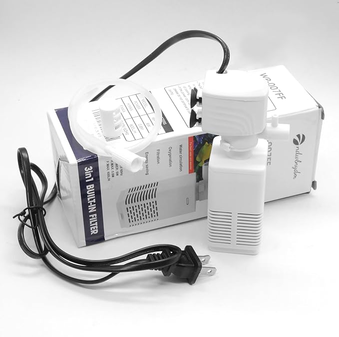 Aquarium Filter - Fish Tank/Turtle Tank Pumps & Filters for 50 to 150 Gallon Tank, Adjustable Oxygenation Amount and Direction (6W for 20~70 Gallon (Small Fish Tank))