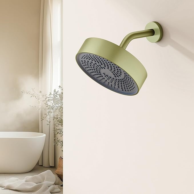 AULEEND,high pressure shower heads,with Anti-Clog Rubber Jets - 360° Rotation Adjustable Shower Head -7.87inches (Oil Rubbed Bronze)