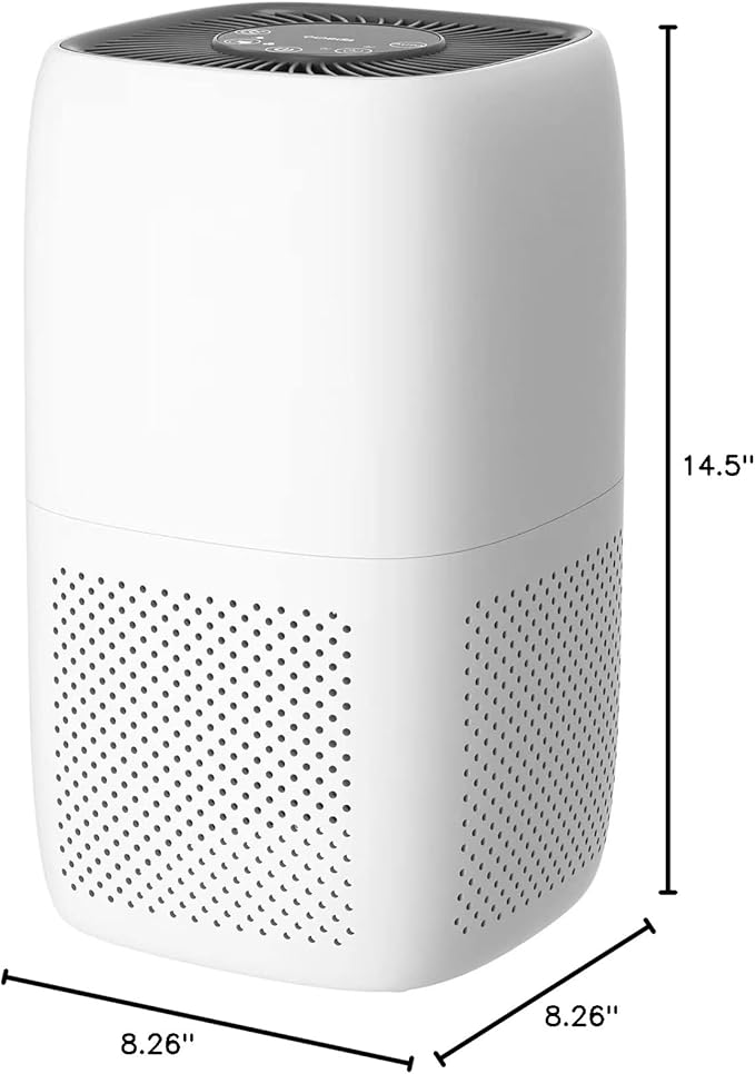 Air Purifier for Large Room up to 1500 Sq Ft, H13 True HEPA Filter, Honeyuan Air Purifiers for Pets, with PM 2.5 Display Air Quality Sensor, Aromatherapy, Child Lock, ZY3866G, 2pack, White