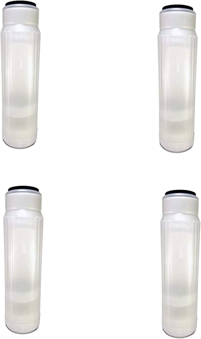 CFS – 4 Pack Clear Refillable Cartridge for DI Resin and Other Media Residential or Aquarium DI or RO – Remove Bad Taste & Odor – Whole House Replacement Water Filter Cartridge - 10" x 2.5", White