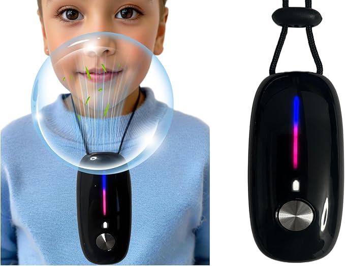 Portable Air Purifier– Wearable Personal Ionizer for Cleaner Air Necklace, Compact & Rechargeable, Ideal for Travel, Office, and Outdoor Use – 120 million Ions