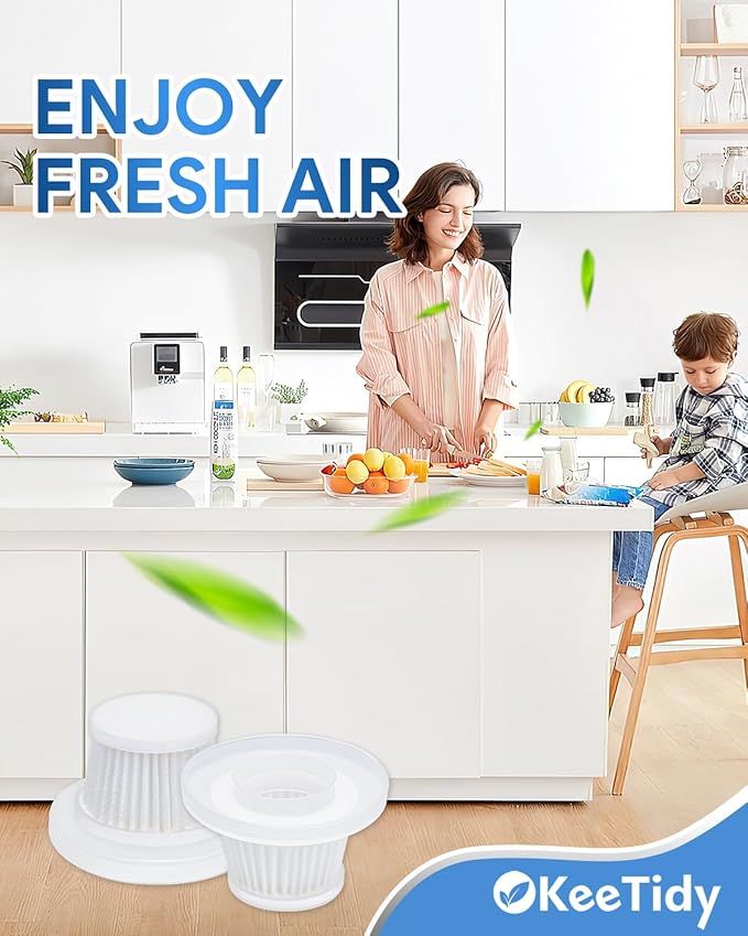 Replacement Filter Compatible with Horsepower Duck Compact Cordless Vacuum Cleaner AS Seen On TV, Vacuum Cleaner Filter Replacement Parts, 6+1 Pack