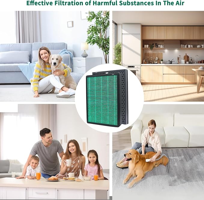 2 Pack Replacement Filter Compatible with Coway AIRMEGA Max2 400 400S(AP-2015-FP) 400(G) 400S(G) Air Purifier, Max2 Green True HEPA and Active Carbon Filter Set.
