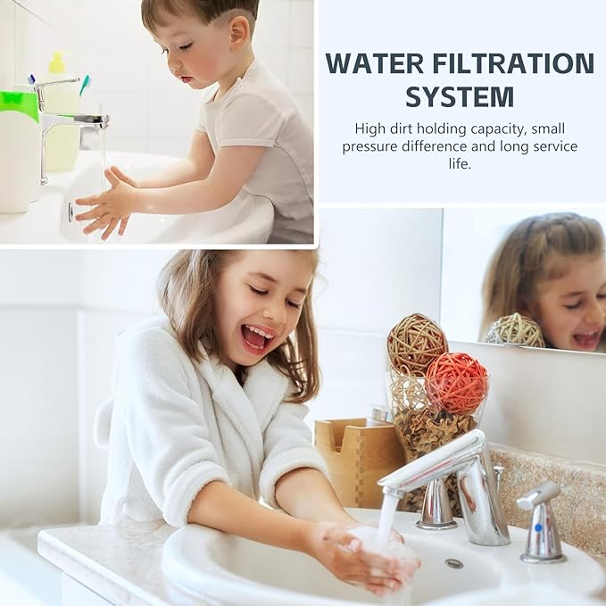 BLUERISE 5 Micron 10" x 4.5" Wire Wound Whole House Water Filter Replacement Cartridge for Sediment, Reverse Osmosis RO Filtration System Cartridge Universal for Well Water(pack of 2)