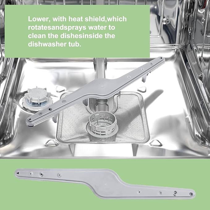 154568002 Dishwasher Lower Wash Arm Assembly For Frigidaire Electrolux Dishwasher Bottom Lower Spray Arm 154568001 5304517203 AP3958746 EA1524955 1196170 1542508-Grey