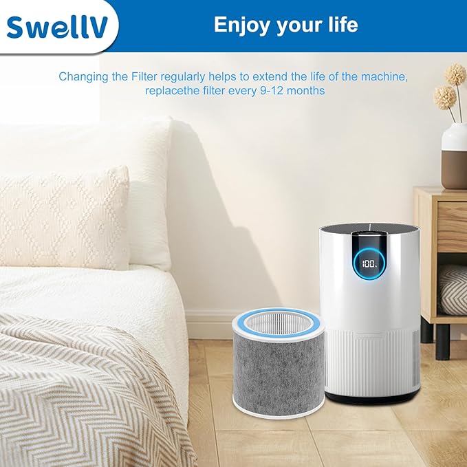 HP102 Replacement Filter, Compatible with Shark HP102 & HP102PET & HC452 & HP132 & HC450 & HC451 & HC455, Compare Part #HE1FKPET, HE1FKBAS(1 Pack)